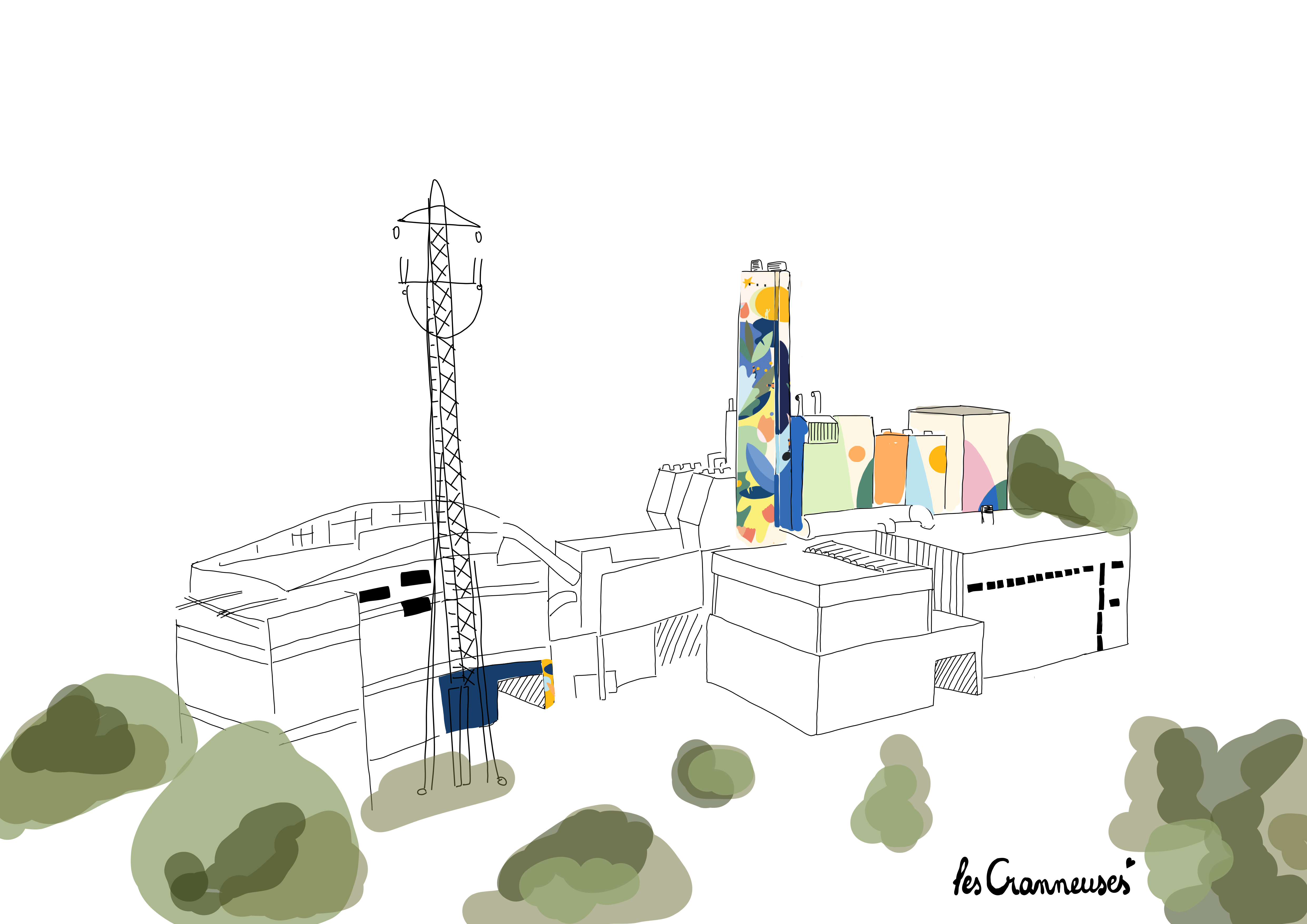 dessin préparatif par les Cranneuses