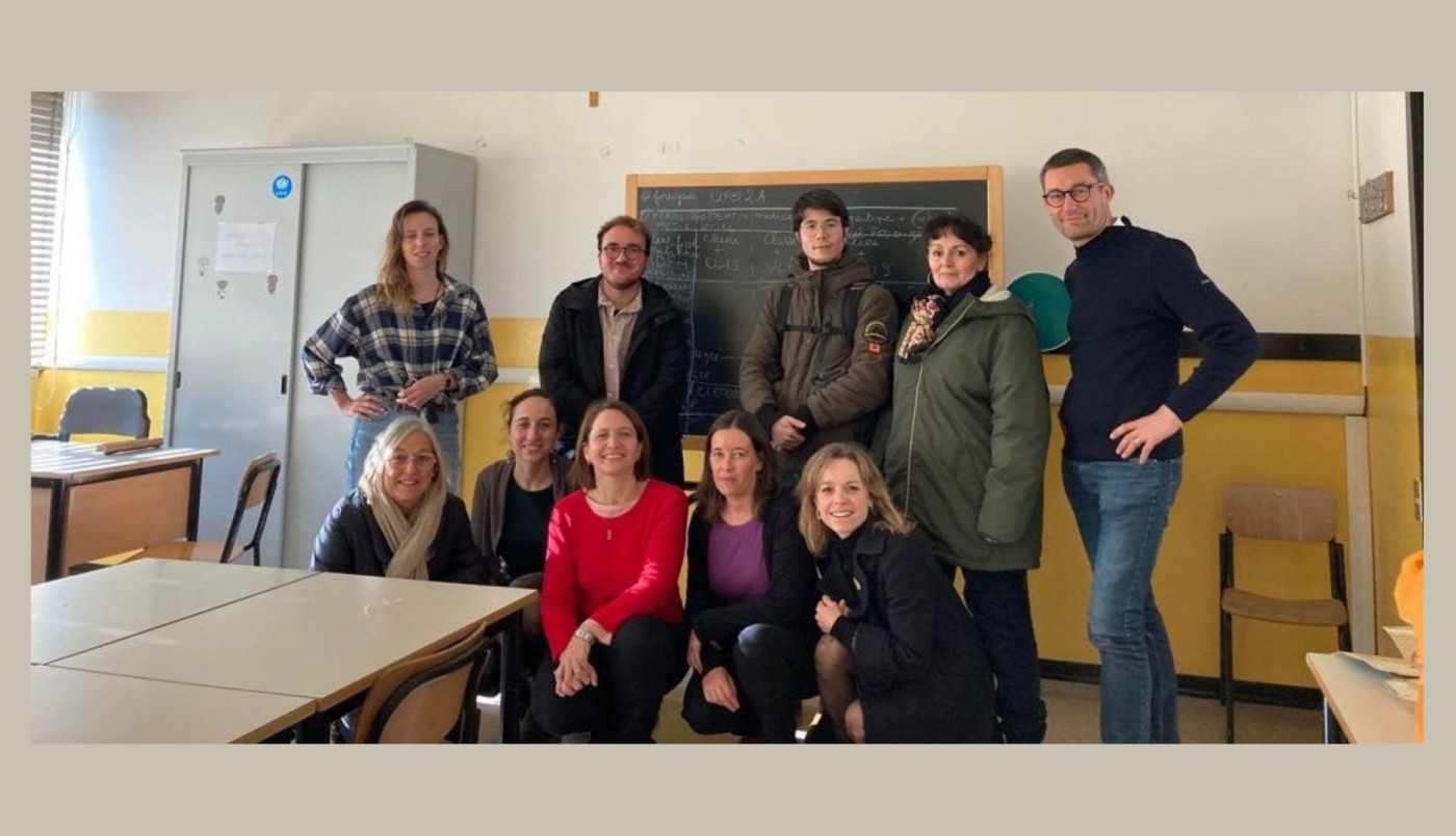 Groupe d'enseignants à Padoue, Italie