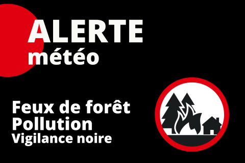 Vigilance noire feux de forêt et pollution atmosphérique : alertes renforcées